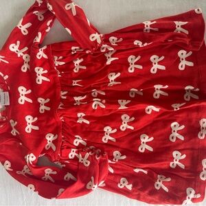 Hanna Andersson Red Dress with White Bow Design